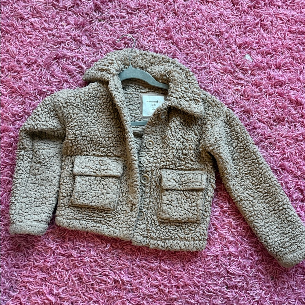 Abercrombie Kids Tan Sherpa Jacket